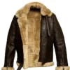 Mens FUR Aviator Flying Pilot Bomber Jacket
