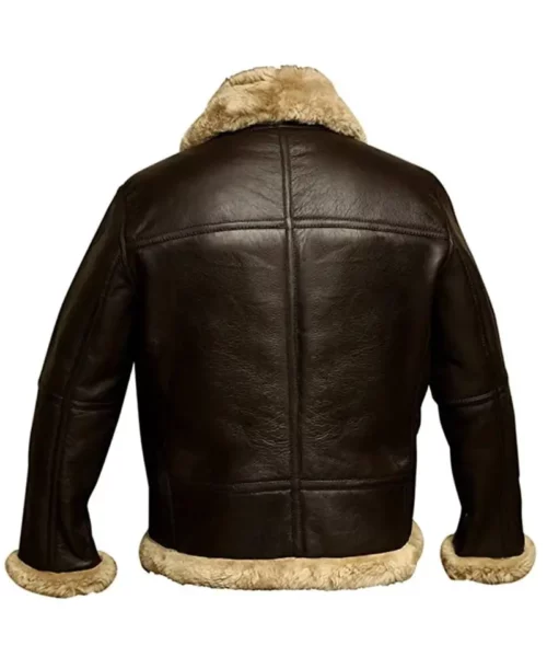 Mens FUR Aviator Flying Pilot Bomber Jacket