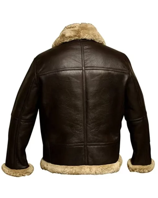 Mens FUR Aviator Flying Pilot Bomber Jacket