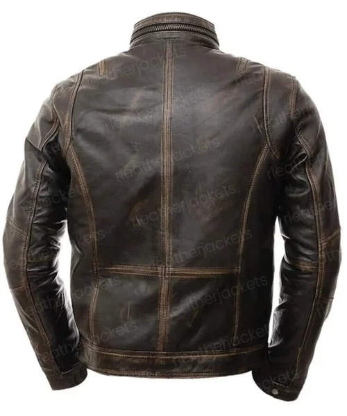 Men’s Motorcycle Biker Leather Jacket