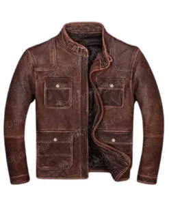 Men’s Vintage Biker Cafe Racer Jacket