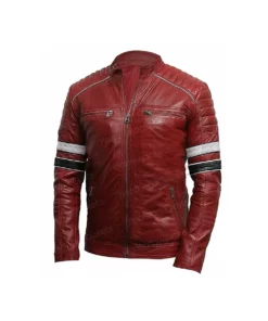 Men’s Vintage Cafe Racer Red Jacket