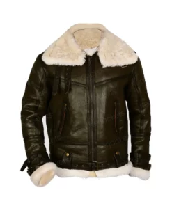 Men B3 Bomber Shearling Leather Jacket