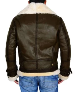 Men B3 Bomber Shearling Leather Jacket