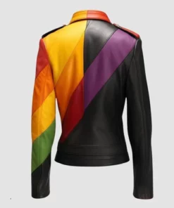Women’s Rainbow Biker Quilted Jacket