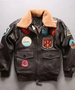 Brown Tom Cruise Top Gun Leather Jacket