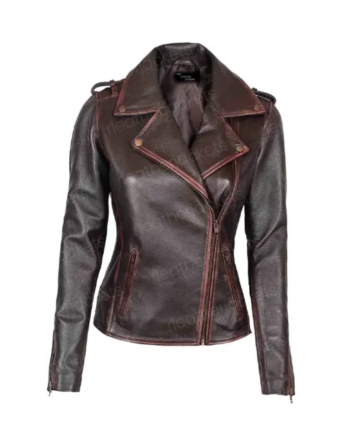 Chocolate Women Leather Jacket