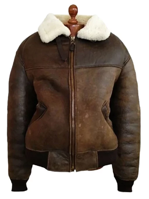Men Aviator Shearling Leather Jacket