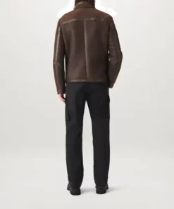 Men Brown Tundra Shearling Jacket