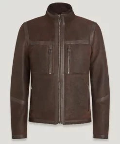 Men Brown Tundra Shearling Jacket