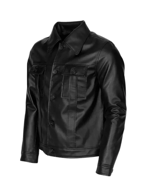 Men’s Black Cafe Racer Jacket