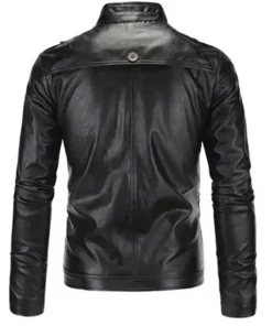 Men's Stylish Double Collar Black Jacket