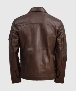 Men’s Waxed Vintage Brown Leather Jacket
