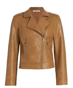 Moto Brown Biker Leather Jacket