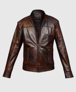 Vintage Waxed Leather Jacket