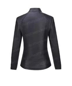 Women's Asymmetrical Black Leather Jacket