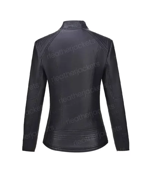 Women's Asymmetrical Black Leather Jacket