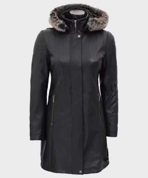 Women's Black Shearling Coat