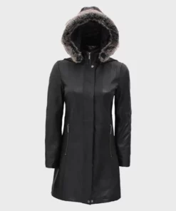Women's Black Shearling Coat