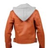 Womens Olivia Orange Leather Jacket