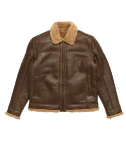 Shearling Leather Bomber Jacket