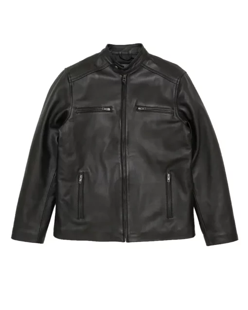 Thompson Black Leather Jacket