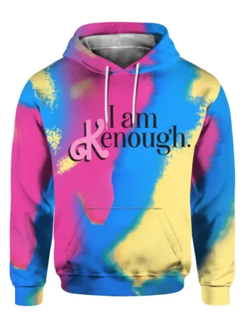 I m kenough Black Bomber Pullover Hoodie