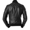 Men Black Leather Bomber Jacket