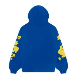 Sp5der Blue Bomber Pullover Hoodie