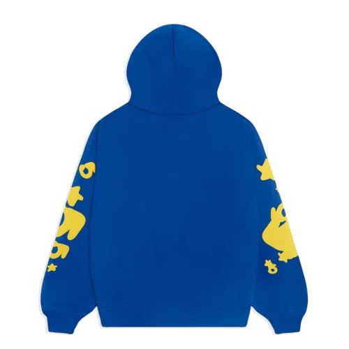Sp5der Blue Bomber Pullover Hoodie