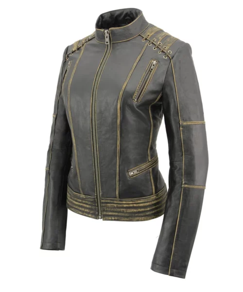 Womens Motorbike Leather Jacket