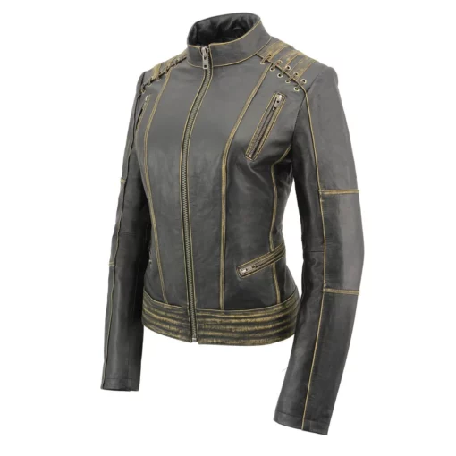 Womens Motorbike Leather Jacket