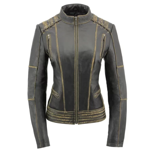Womens Motorbike Leather Jacket