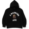 BAPE College Puffy Relaxed Fit Pullover Bomber Hoodie