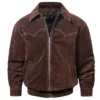 Men Genuine Leather Bomber Jacket
