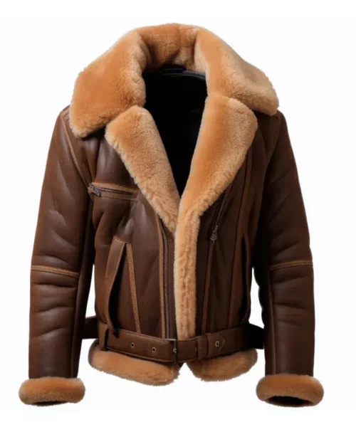 Men’s B3 Shearling Brown Leather Jacket