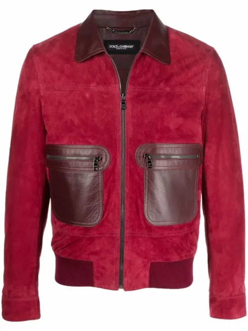 Men's Dolce & Gabbana Suede Leather Bomber Jacket