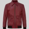 Men's Drake Graham Toronto Film Festival Red Leather Jacket