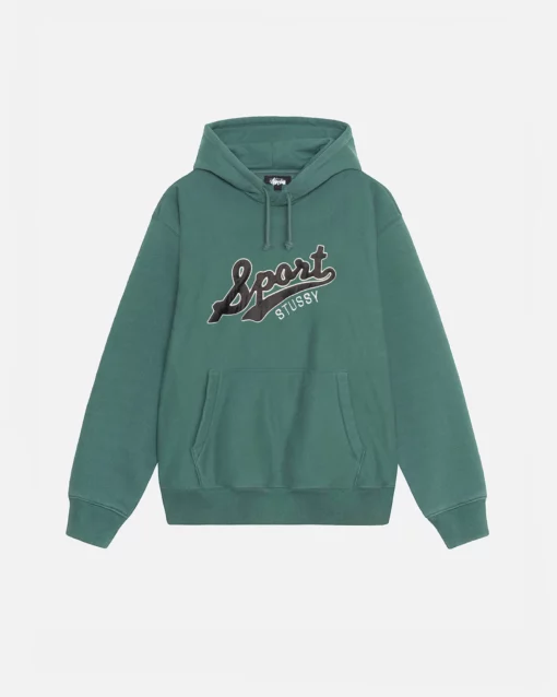 Men's Stussy Satin Patch Oversized Pullover Hoodie