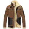 Men's Stylish Aviator Motorcycle Genuine Leather Jacket