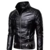 Men's Vintage Removable Fur Leather Jacket