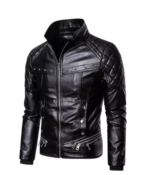 Men's Vintage Removable Fur Leather Jacket