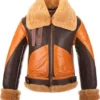 Women's Fur B3 Shearling Bomber Leather Jacket
