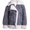 Women's Fur Shearling Aviator Leather Jacket