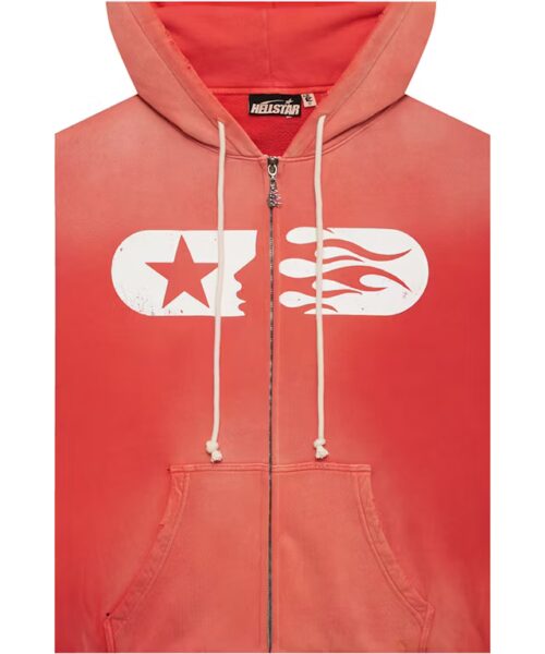 Hellstar Studios Zip Red Hoodie