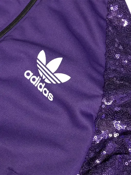 KoRn x Adidas Purple Track Sequin Jacket - Image 4