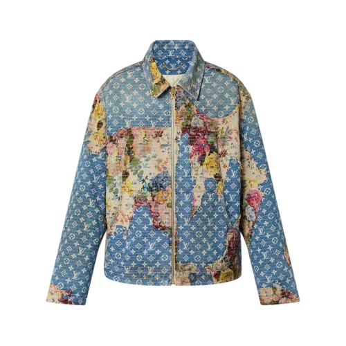 Louis Vuitton Destroyed Workwear Blue Denim Jacket