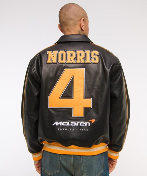 Men's McLaren Varsity Bomber Leather Jacket
