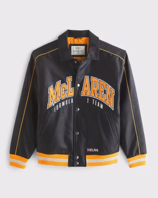 Men's McLaren Varsity Bomber Leather Jacket