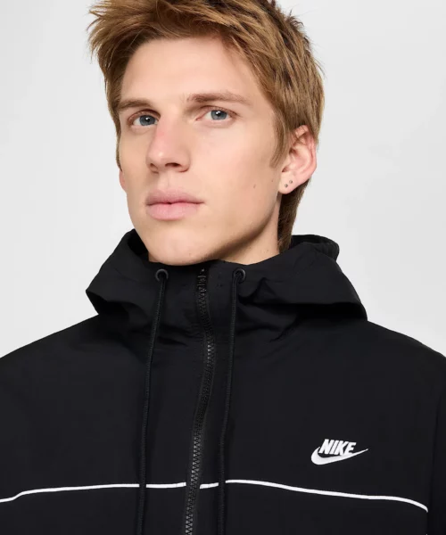 Men's Nike Club Black Hooded Jacket